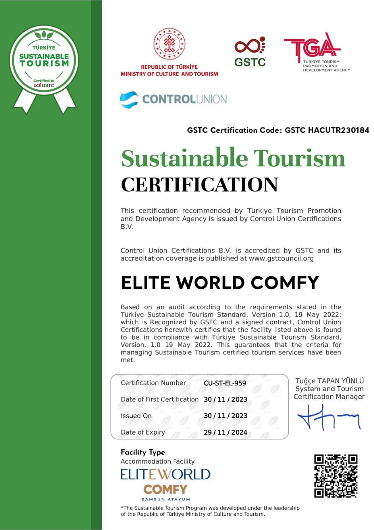 Elite World Comfy Samsun Hotel 4*