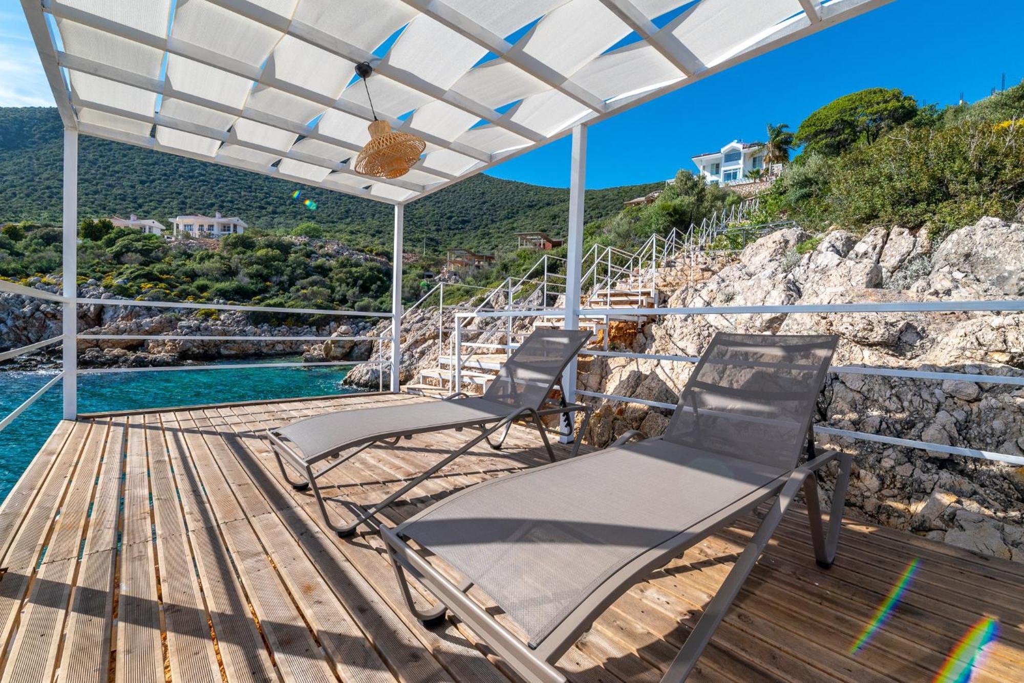 Beachfront White With Private Swimming Pool Villa Kalkan